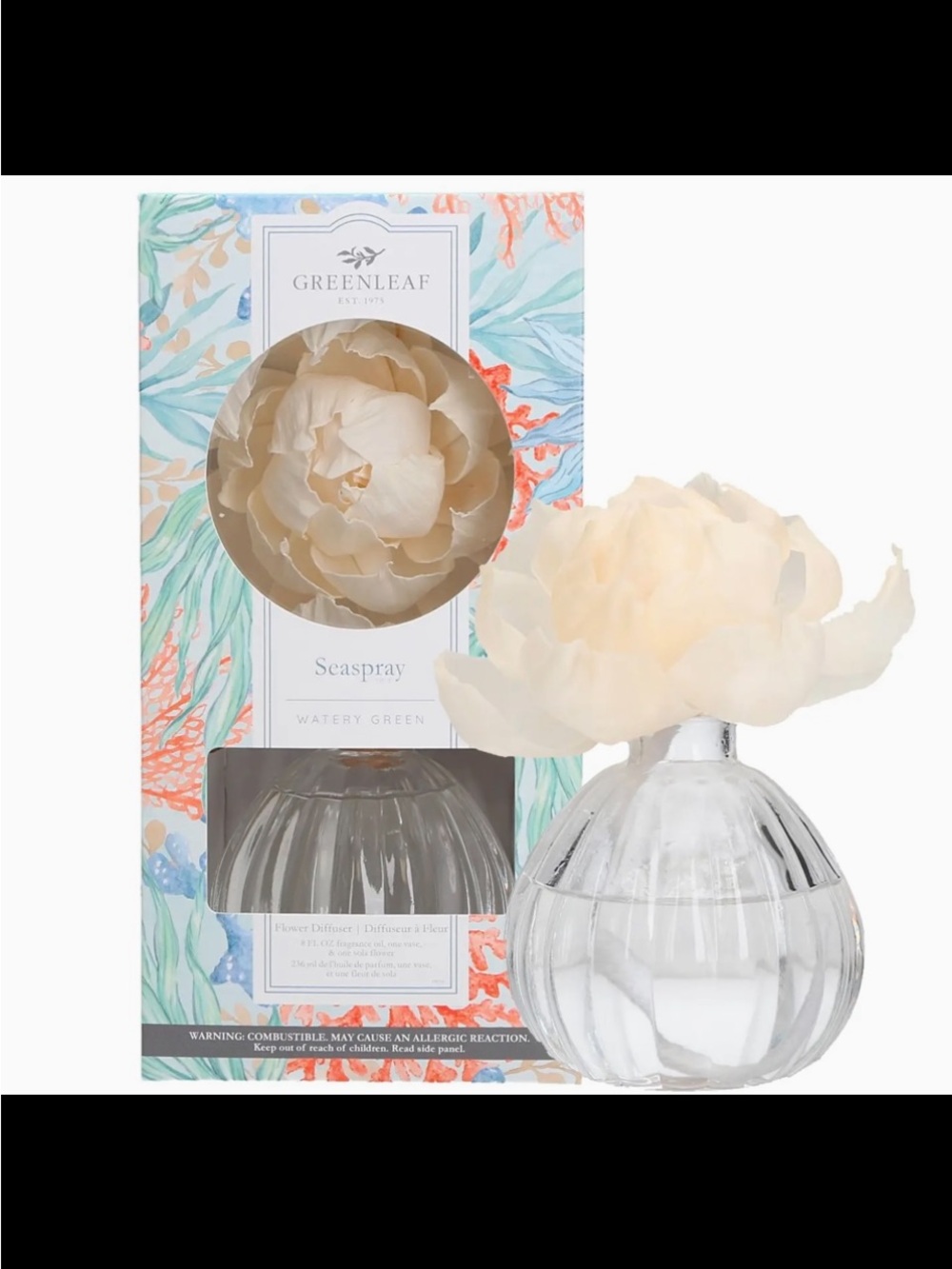 Greenleaf Seaspray Cream Floral Diffuser